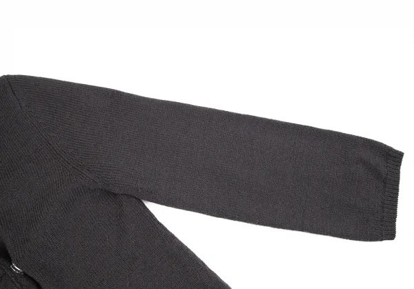 ワイズフォーリビングY's for living ウールスナップボタンニットジャケット グレーM位 K-71099_005