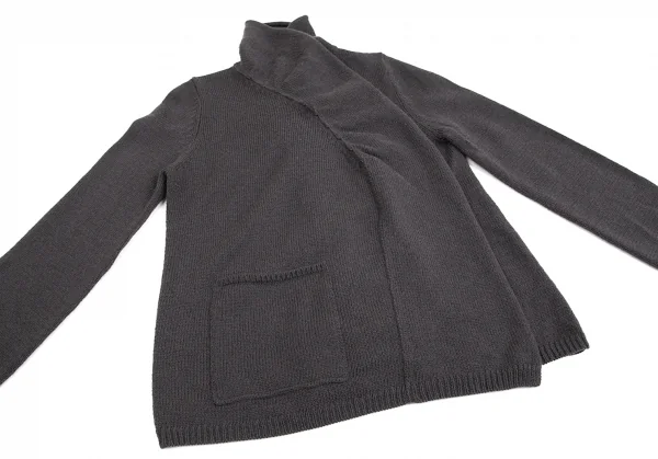 ワイズフォーリビングY's for living ウールスナップボタンニットジャケット グレーM位 K-71099_008