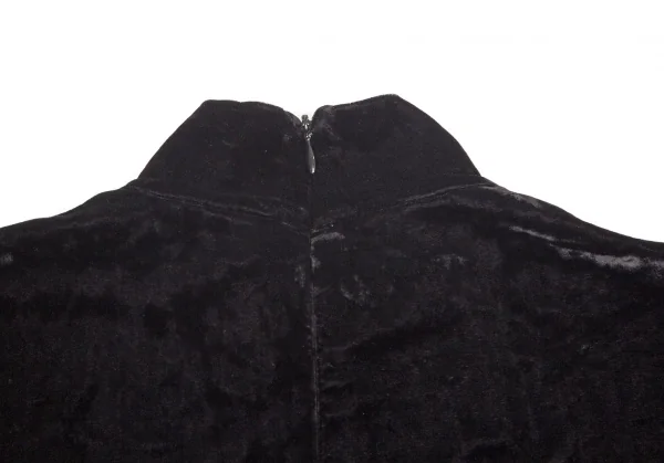バーバリーズBurberrys' クラッシュベロアハイネックトップス 黒38 K-71110_011