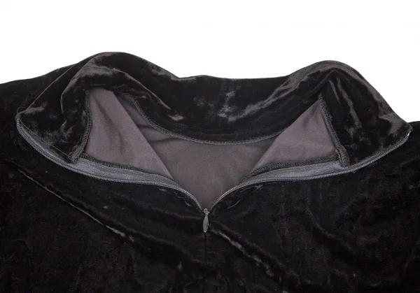 バーバリーズBurberrys' クラッシュベロアハイネックトップス 黒38 K-71110_012