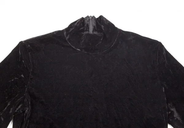 バーバリーズBurberrys' クラッシュベロアハイネックトップス 黒38 K-71110_003