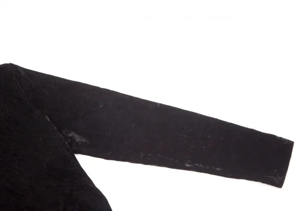 バーバリーズBurberrys' クラッシュベロアハイネックトップス 黒38 K-71110_005