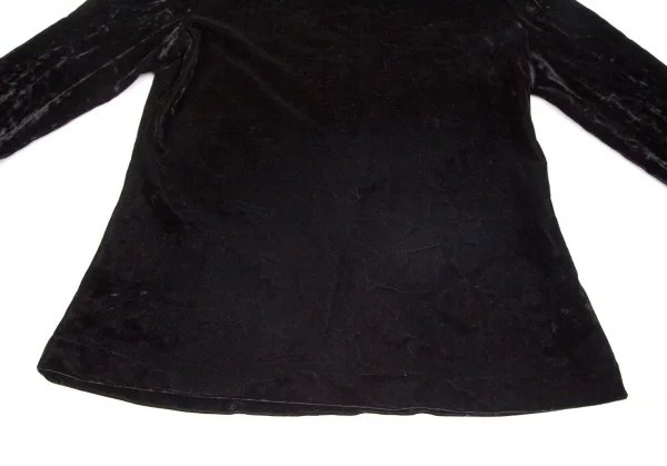 バーバリーズBurberrys' クラッシュベロアハイネックトップス 黒38 K-71110_007