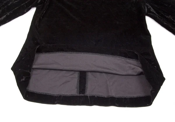 バーバリーズBurberrys' クラッシュベロアハイネックトップス 黒38 K-71110_008