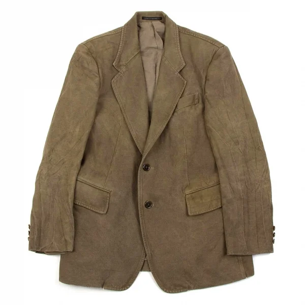 ワイズフォーメンY's for men 染め加工コットンウールジャケット カーキ2 K-71152_001