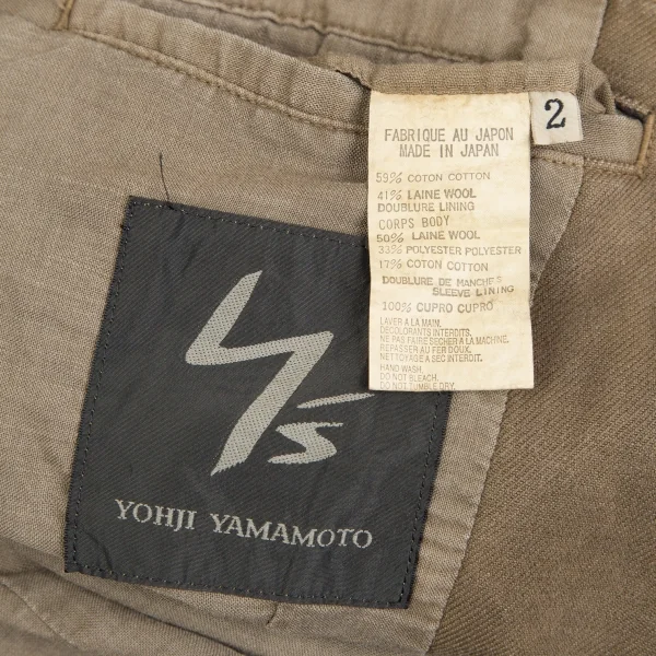 ワイズフォーメンY's for men 染め加工コットンウールジャケット カーキ2 K-71152_018