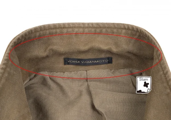 ワイズフォーメンY's for men 染め加工コットンウールジャケット カーキ2 K-71152_003