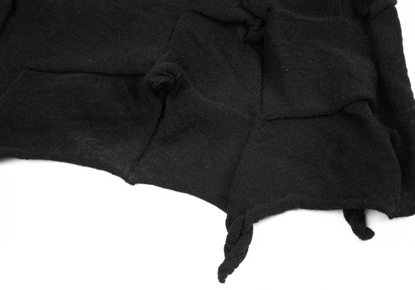 イッセイミヤケミーISSEY MIYAKE me 変形ニットワンピース 黒M位 (K-71157)