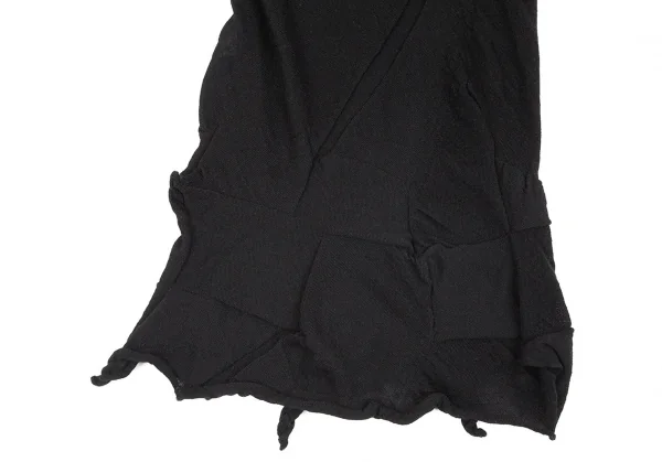 イッセイミヤケミーISSEY MIYAKE me 変形ニットワンピース 黒M位 (K-71157)