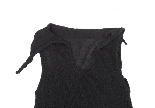 イッセイミヤケミーISSEY MIYAKE me 変形ニットワンピース 黒M位 (K-71157)