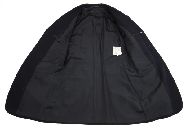 コムデギャルソンCOMME des GARCONSウールカルゼロングジャケット 紺M K-71263_014