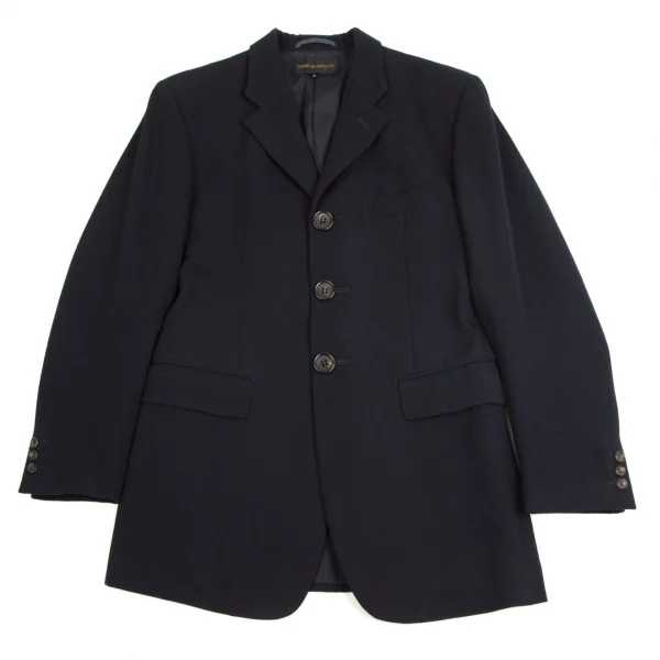 コムデギャルソンCOMME des GARCONSウールカルゼロングジャケット 紺M K-71263_002