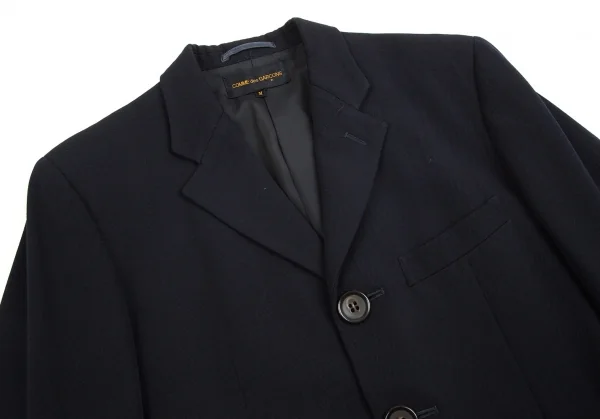 コムデギャルソンCOMME des GARCONSウールカルゼロングジャケット 紺M K-71263_003