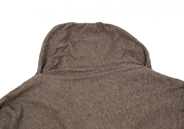 ワイズY's コットンスナップボタンパイピングカーディガン 杢モカ2 K-71508_011