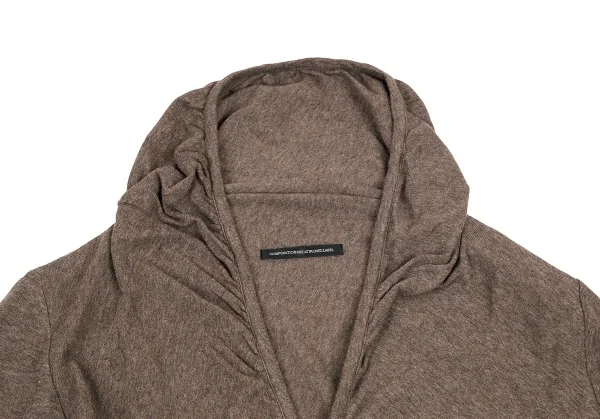 ワイズY's コットンスナップボタンパイピングカーディガン 杢モカ2 K-71508_003