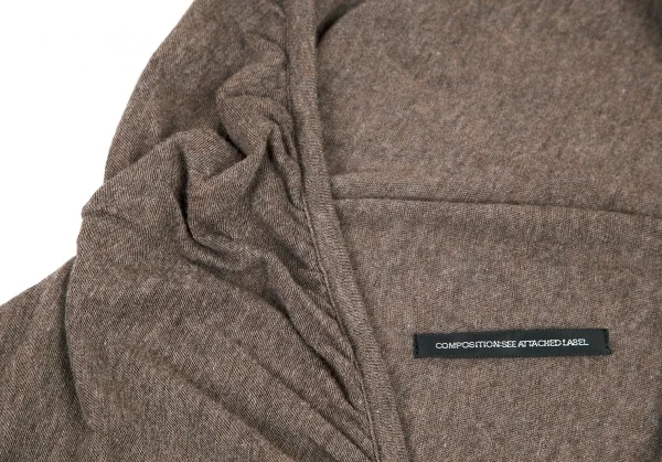 ワイズY's コットンスナップボタンパイピングカーディガン 杢モカ2 K-71508_004