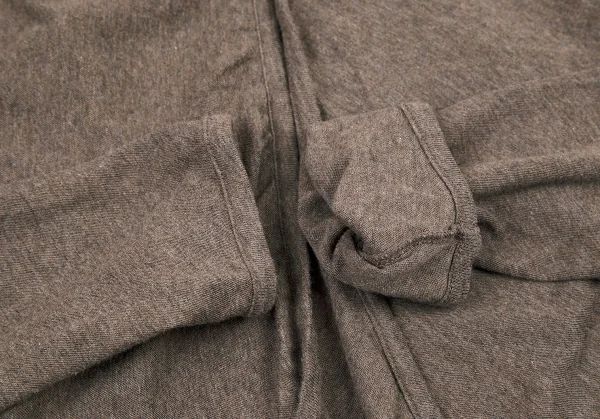 ワイズY's コットンスナップボタンパイピングカーディガン 杢モカ2 K-71508_006