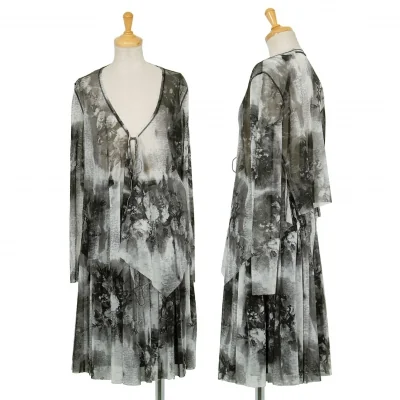 ジャンポールゴルチエ ファムJean Paul GAULTIER FEMME パワーネットプリントセットアップ グレー