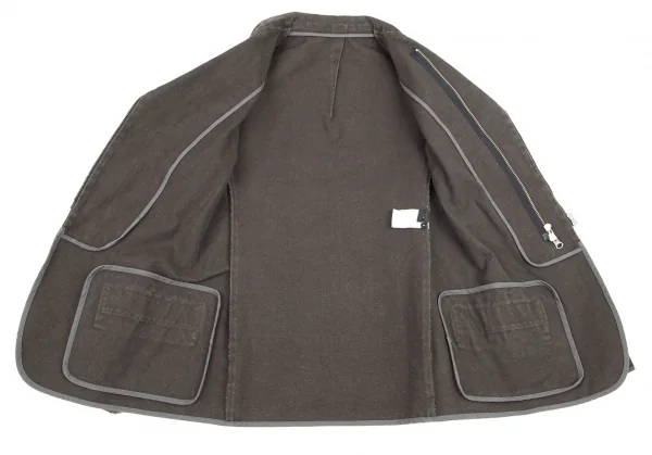 ワイズY’s ストーンウォッシュジップジャケット グレー2 K-71555_012