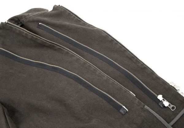 ワイズY’s ストーンウォッシュジップジャケット グレー2 K-71555_013