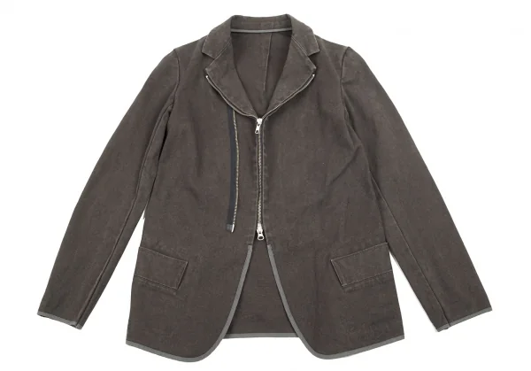 ワイズY’s ストーンウォッシュジップジャケット グレー2 K-71555_014