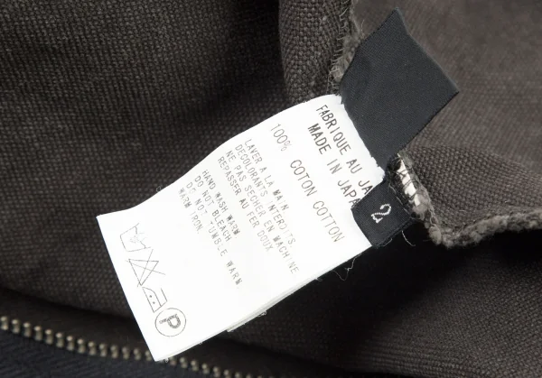 ワイズY’s ストーンウォッシュジップジャケット グレー2 K-71555_017