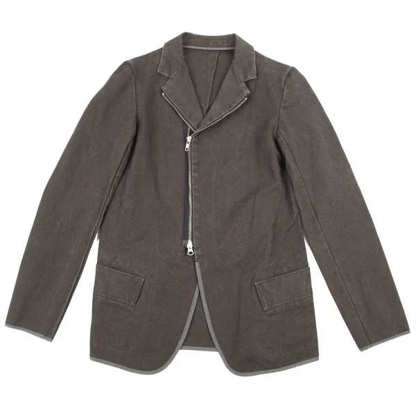 ワイズY’s ストーンウォッシュジップジャケット グレー2 K-71555_002