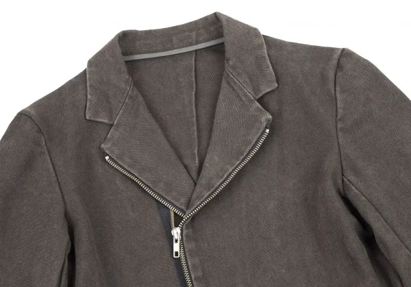 ワイズY’s ストーンウォッシュジップジャケット グレー2 K-71555_003