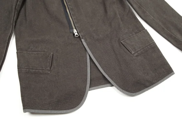 ワイズY’s ストーンウォッシュジップジャケット グレー2 K-71555_009