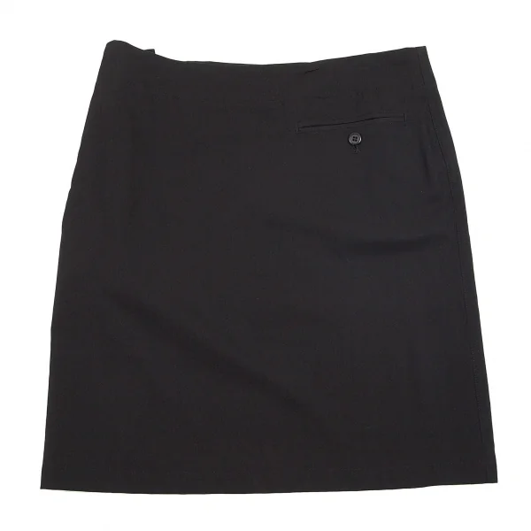 ワイズY’s ウールギャバサイドジップスカート 黒1 K-71562_008