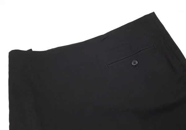 ワイズY’s ウールギャバサイドジップスカート 黒1 K-71562_009