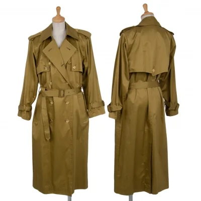 イヴサンローランYves Saint Laurent 金ボタンコットントレンチコート
