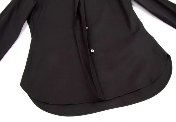 ヨウジヤマモト ノアールYohji Yamamoto NOIR コットン比翼長袖シャツ 黒1 K-71727_010