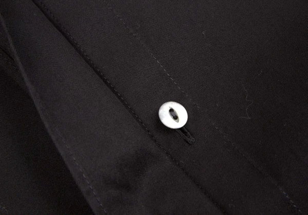 ヨウジヤマモト ノアールYohji Yamamoto NOIR コットン比翼長袖シャツ 黒1 K-71727_011