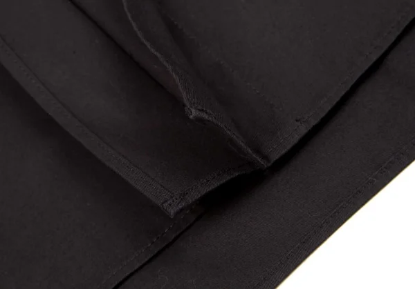 ヨウジヤマモト ノアールYohji Yamamoto NOIR コットン比翼長袖シャツ 黒1 K-71727_012