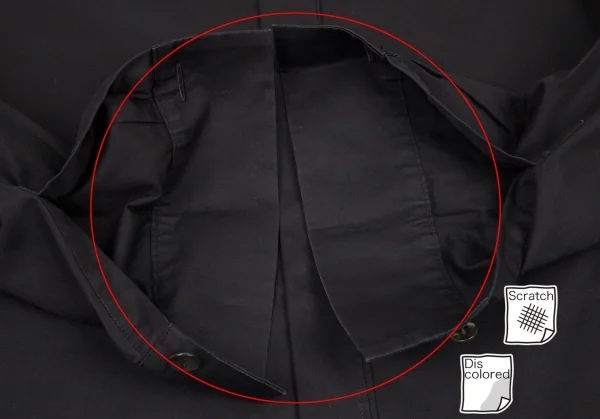 ヨウジヤマモト ノアールYohji Yamamoto NOIR コットン比翼長袖シャツ 黒1 K-71727_008