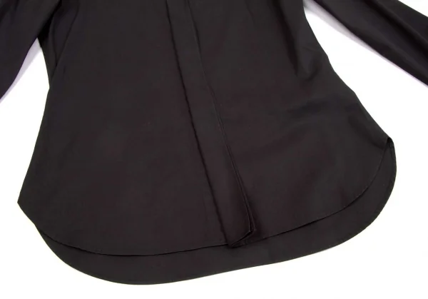 ヨウジヤマモト ノアールYohji Yamamoto NOIR コットン比翼長袖シャツ 黒1 K-71727_009