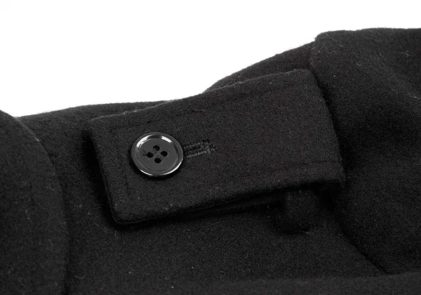 ワイズY's ウールフラノダブルボタンロングジャケット 黒1 K-71728_006