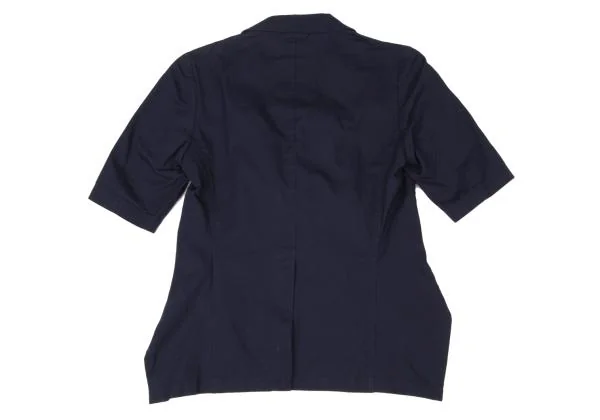 ワイズY's コットンショート丈半袖ジャケット 紺2 K-71730_009