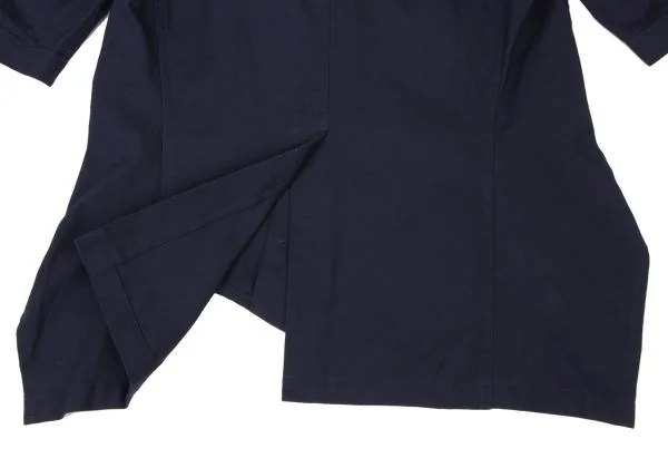 ワイズY's コットンショート丈半袖ジャケット 紺2 K-71730_011