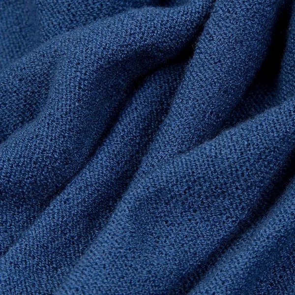 ヨウジヤマモト ファムYohji Yamamoto FEMME パッチワークポリコットンニットカーディガン ブルー紫2 K-71735_013