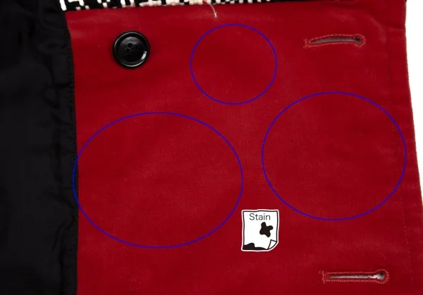 コムデギャルソンCOMME des GARCONSツイードベロア切替ジャケット 白黒赤M K-71740_011