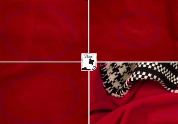 コムデギャルソンCOMME des GARCONSツイードベロア切替ジャケット 白黒赤M K-71740_016