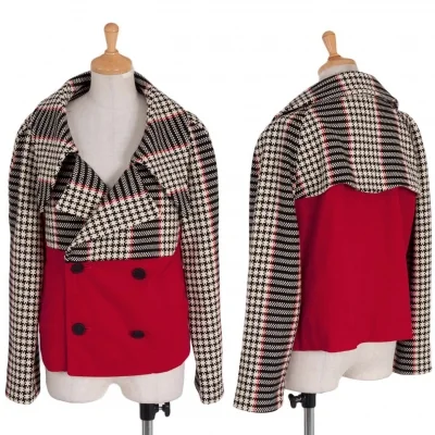 コムデギャルソンCOMME des GARCONSツイードベロア切替ジャケット