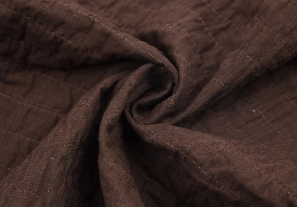 アシャASHA BY MDS インドコットン刺し子刺繍スタンドカラーベスト こげ茶M K-71756_013