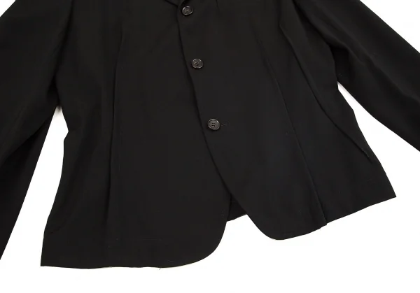 トリココムデギャルソンtricot COMME des GARCONSウールギャバランダムダーツデザインジャケット 黒M K-71768_010