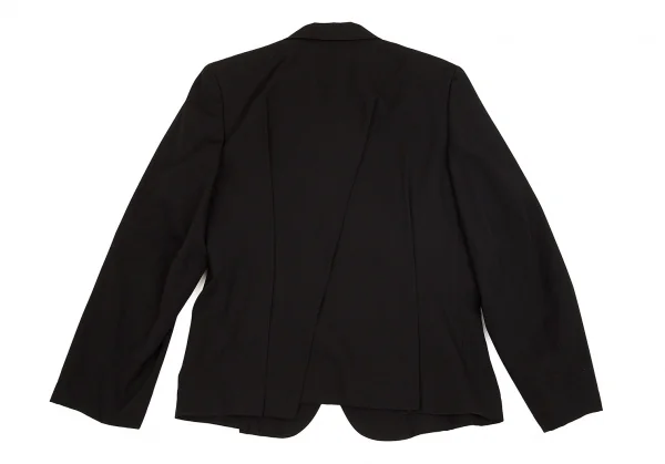 トリココムデギャルソンtricot COMME des GARCONSウールギャバランダムダーツデザインジャケット 黒M K-71768_014