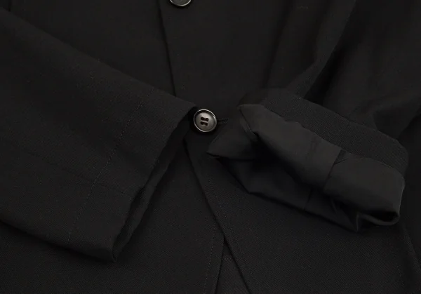 トリココムデギャルソンtricot COMME des GARCONSウールギャバランダムダーツデザインジャケット 黒M K-71768_009