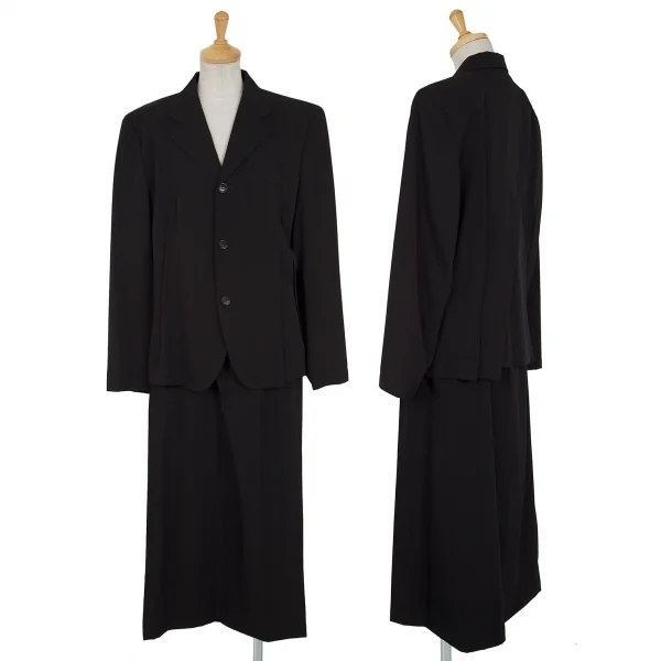 tricot COMME des GARCONS Wool Jacket & Skirt Black M/S (K-71770)