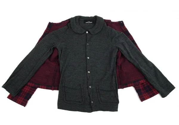 tricot COMME des GARÇONS ウールピーコート トリココムデギャルソンtricot COMME des GARCONSウールチェック